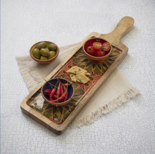 Rectangular Wooden Serving Platter Tray