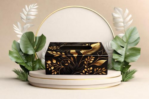 Wooden Printed Tissue Box