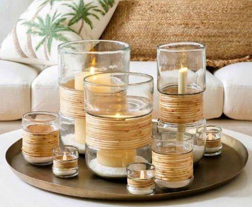 Glass Hurricane Candle Holder for Pillar Candles