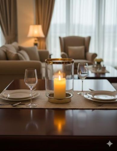 Tabletop Glass Candle Holder