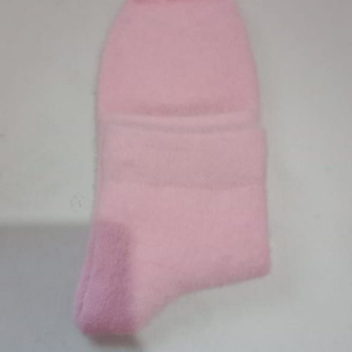 Light Pink Plain Ankle Length Ladies Socks