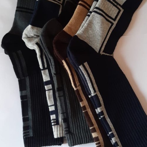 Men Patterned Crew Length Socks
