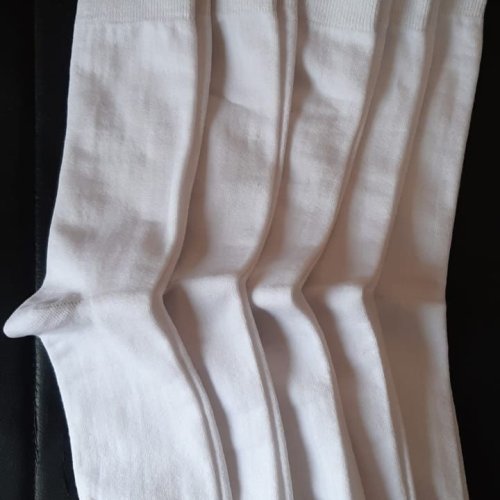White Plain Ankle Length Cotton Socks