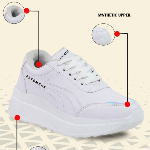 Ladies Comfortable White Sports Shoes