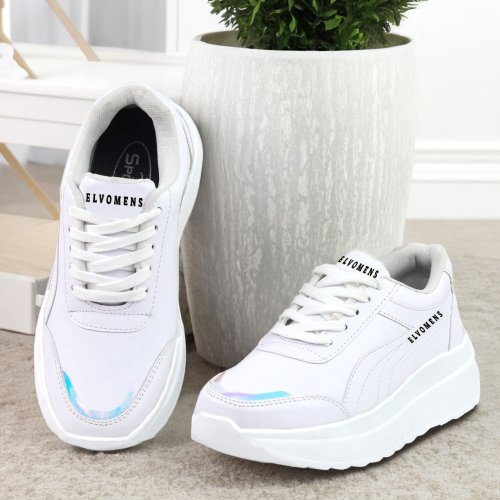 Ladies White Slip Resistant Sport Shoes