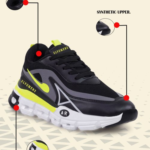 Mens Anti Skid Black Sports Shoes