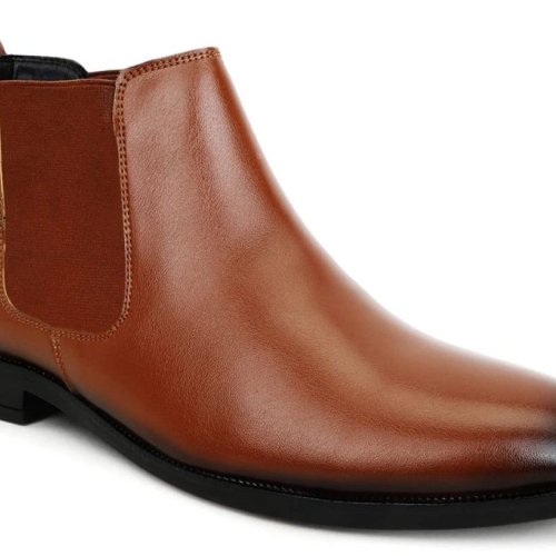 Modern Brown Leather Chelsea Boots