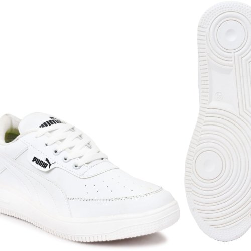 Stylish Lace-Up Puma White Sneaker Shoes