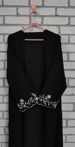 Beautiful Firdous Embroidery Sleeve Work Abaya Burkha