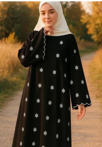 Beautiful Firdous Full Embroidery Work Abaya Burkha