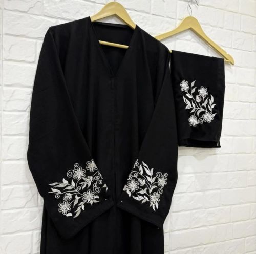 Embroidery Sleeve Work Abaya Burkha