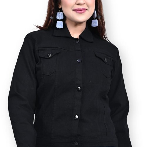 Ladies Black Denim Jacket