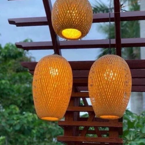 Bamboo Woven Lantern Pendant Lampshade