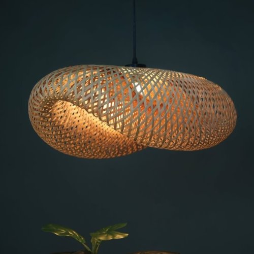 Curve Handmade Woven Hanging Pendant Lampshade
