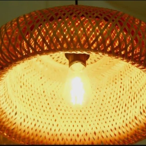 Handmade Basket Shape Hanging Lamp