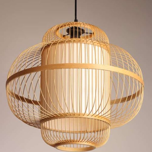 Handmade LED Bamboo Lampshade