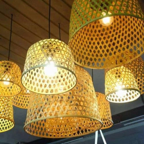 Handmade Natural Bamboo Hanging Lampshade