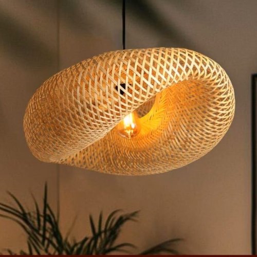 Handmade Woven Bamboo Hanging Pendant Lamp
