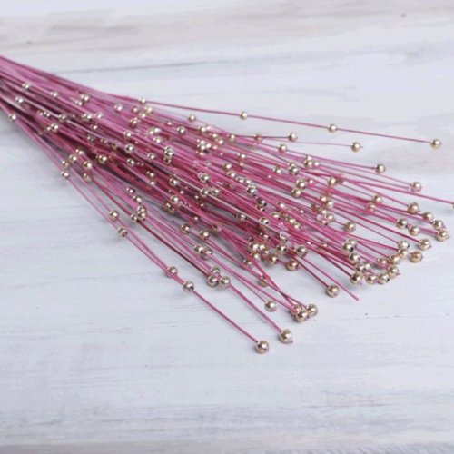Vibrant Elegance Coco Moti Red Wood Flower Stick