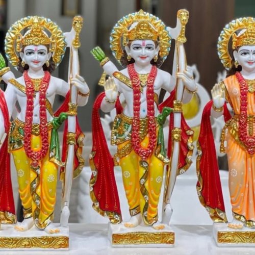 Handmade Marble RAM Darbar Statue