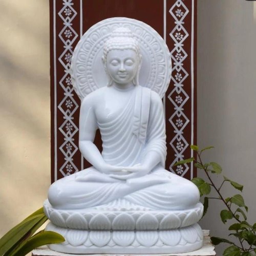 White Marble Buddha Statue