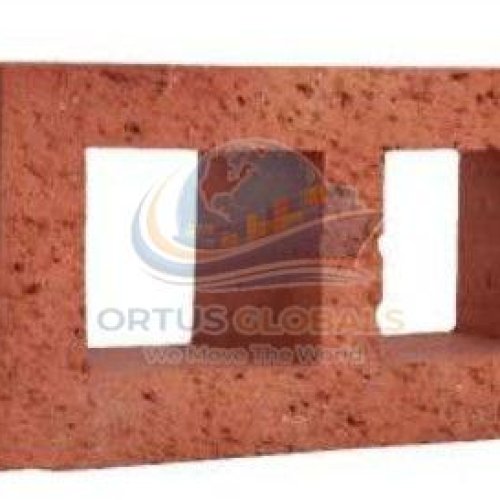 Rustic Finish 2 Holes Clay Brick
