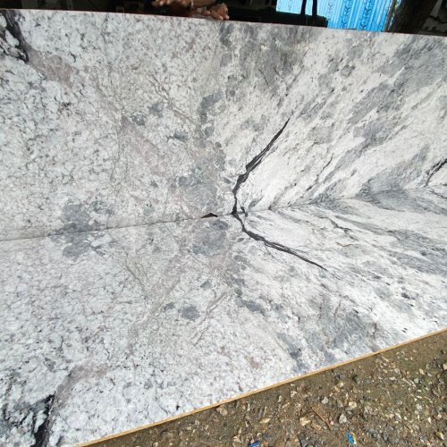 Polished Alaska White Granite Slab
