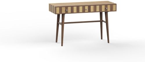 Stripe Acacia Wood Study Desk