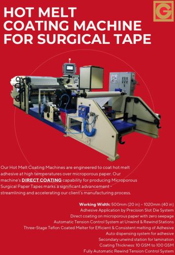 Hot Melt Coating Machine For Surgical Paper Tape