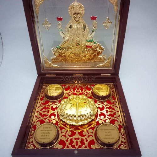 Laxmi Gold Plated Photo Frame Box