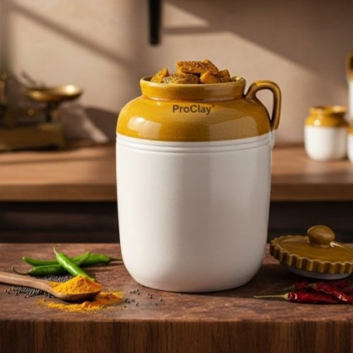 Handmade Ceramic Pickle Jar