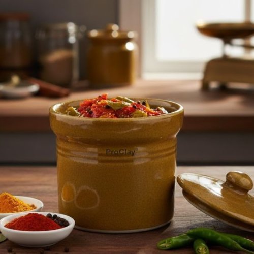 Multicolor Ceramic Pickle Jar