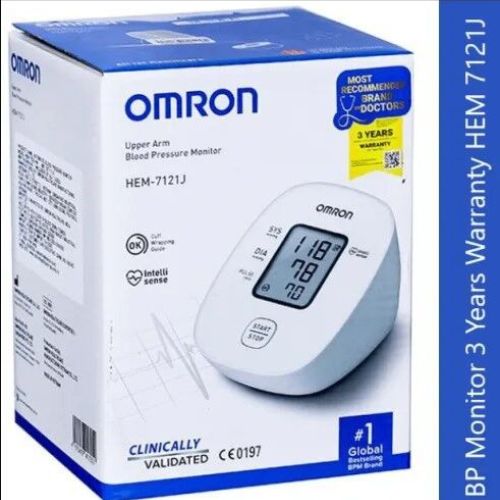 Omron Hem 7121J Fully Automatic Digital Arm Blood Pressure Monitor with Intellisense Technology &AMP; Cu