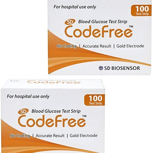 SD Codefree Blood Glucose Test Strips (Pack of 100) - Glucometer Strips