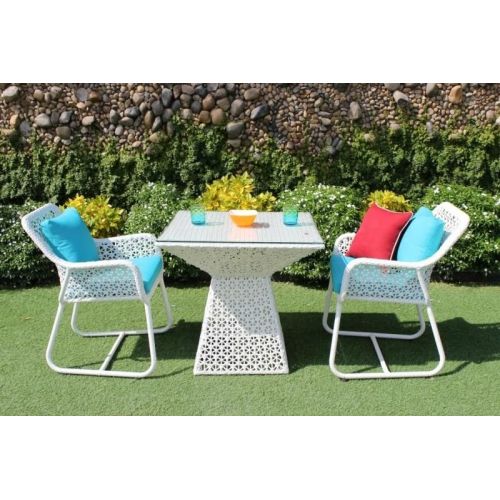 2 Seater HDPE Rattan Outdoor Garden Dinning Set