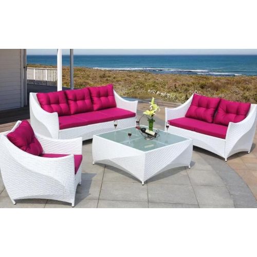 6 Seater Outdoor HDPE Rattan Sofa Set