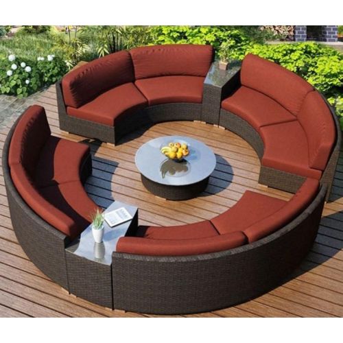 8 Seater Outdoor HDPE Rattan Sofa