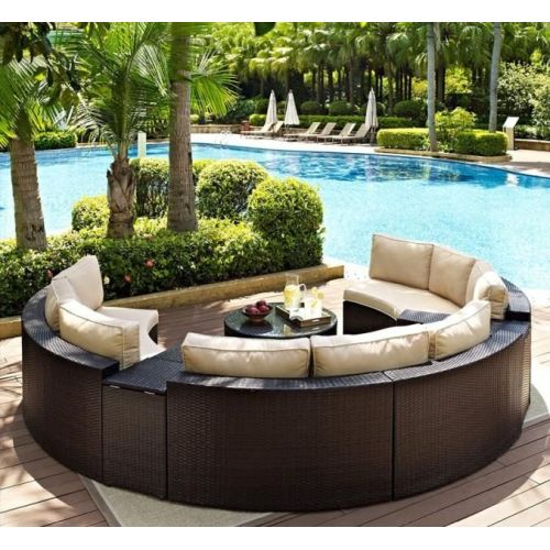 8 Seater Outdoor HDPE Rattan Table Sofa Set