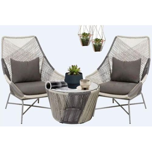 Braid Rope Outdoor Chair Table Set