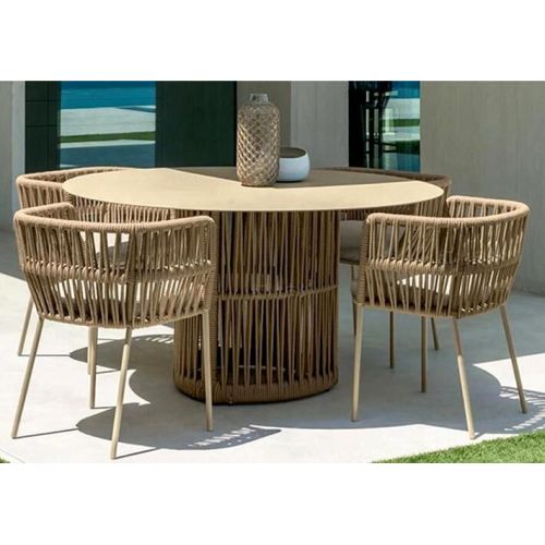Braid Rope Round Outdoor Furniture Dining Set