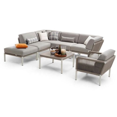 Braided Rope Indoor Table Sofa Set
