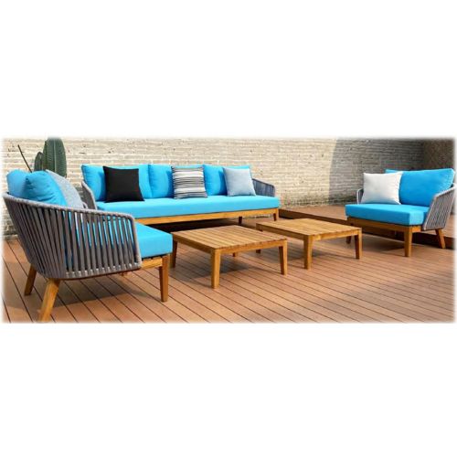 Teak Wood Outdoor Garden Sofa Table Set