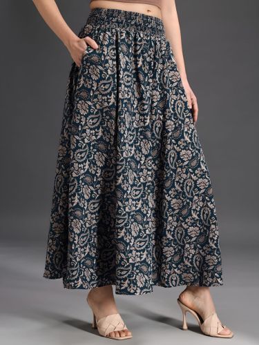 Ladies Ethnic Printed Wide Leg Palazzo