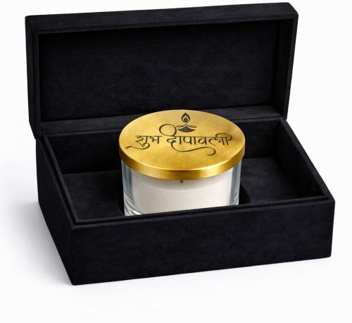 Luxury Diwali Gift Hamper with Handcrafted Scented Candles, Sweets, and Elegant Home Decor