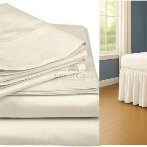 Twin XL 40 Ivory Bed Sheet Set
