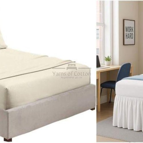 Twin XL 42 Ivory Bed Sheet Set
