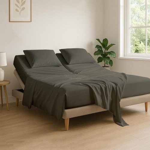 Flex Top King Dark Grey Bed Sheet Set