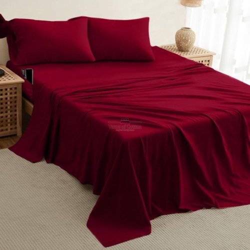 Twin XL Maroon Bed Sheet Set