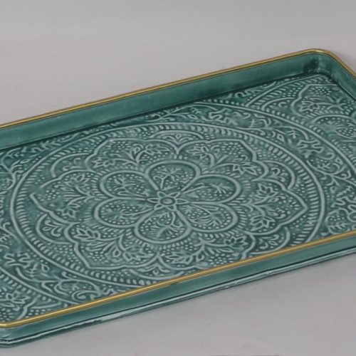 Rectangle Hand Enamel Tray