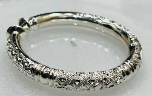 Men Silver Diamond Kada